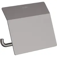 Hansgrohe AddStoris closetrolhouder met klep Brushed Black Chrome