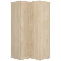 Dmora Aser - Kledingkast 2 Deuren, 91x184h cm Bruin Eiken, Kapstok