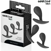 Addicted toys - SET VAN 3 ANALE PLUGGEN VAN SILICONE MODEL 3 | BUTTPLUG | SEKSSPEELTJES VOOR MANNEN | SEKSSPEELTJES VOOR VROUWEN | SEKSSPEELTJES VOOR KOPPELS