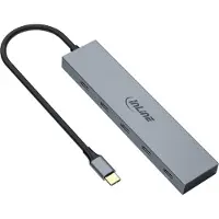 InLine USB hub (USB-C) | 4x USB-C + 1x USB-C PD 100W | USB3.1 10 Gbps | aluminium | 0,15 meter