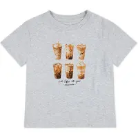 Abercrombie & Fitch jersey T-shirt lichtgrijs Meisjes Katoen Ronde hals - maat 134-140