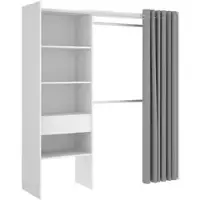Dmora Arim - Grote Kast, 160x205h cm Wit, één Lade