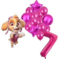 Amscan Paw Patrol Skye ballonnen pakket - 61x91cm - Folie Ballon set - Themafeest - Verjaardag - 7 jaar - Ballonnen - Versiering - Helium ballon