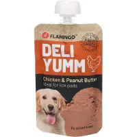 Flamingo Deli Yumm Fresh Meat Hondensnack met Kip & Pindakaas 90g