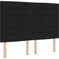 vidaXL LED Box Spring Bed met hoofdeinde Zwart 140 x 190 cm Stof