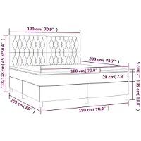 vidaXL Boxspring met matras fluweel donkergroen 180x200 cm