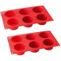 Dr. Oetker Set van 2 muffinvormen 6 holtes 30 x 18 cm Dr.Oetker Flexxibel Love