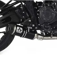 Arrow Thunder Aluminium Dark With Carbon End Cap Yamaha Mt-07 ´21-23 Gehomologeerde Uitlaatdemper