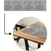 MuchoWow Tafelloper 200x50 cm - Tafelmat vinyl Patroon - Grijs - Oud - Beton print - Tafeldecoratie - Tafelversiering - Keuken decoratie - Tafel versiering