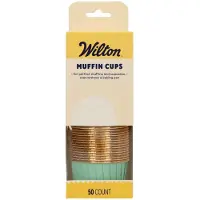 Wilton Muffin Cups - Aqua - Set/50 - Bakvorm voor Muffins en Cupcakes