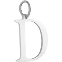 Yehwang bedel kleur zilver letter D - charm - stainless steel - nikkelfree - mooi voor aan ketting of armband - gift - cadeau idee mam