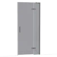 Maxaro Diamond Douchedeur 90 cm Zwart Metaal Rookglas Draaideur | Douchedeur | Draaideur Douche | Glazen Douchedeur