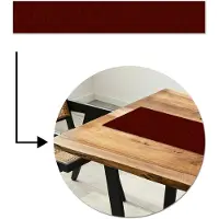 MuchoWow Tafelloper 180x30 cm - Tafelmat vinyl Rood - Roest print - Textuur - Tafeldecoratie - Tafelversiering - Keuken decoratie - Tafel versiering