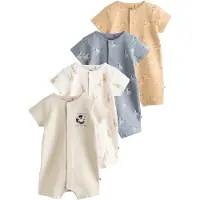 Next Rompertje/body beige gemêleerd / blauw gemêleerd / bruin gemêleerd / wit