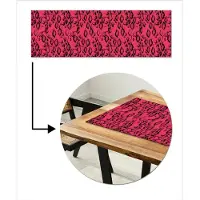 MuchoWow Tafelloper 150x50 cm - Tafelmat vinyl Roze - Slang - Motief - Tafeldecoratie - Tafelversiering - Keuken decoratie - Tafel versiering