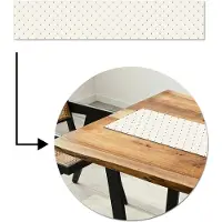 MuchoWow Tafelloper 150x30 cm - Tafelmat vinyl Streep - Hart - Wit - Zwart - Tafeldecoratie - Tafelversiering - Keuken decoratie - Tafel versiering
