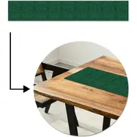 MuchoWow Tafelloper 180x30 cm - Tafelmat vinyl Krokodil - Leer - Smaragd - Groen - Tafeldecoratie - Tafelversiering - Keuken decoratie - Tafel versiering