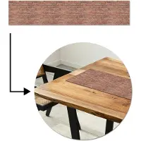 MuchoWow Tafelloper 150x30 cm - Tafelmat vinyl Baksteen - Muur - Patronen - Tafeldecoratie - Tafelversiering - Keuken decoratie - Tafel versiering