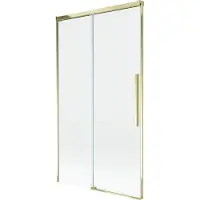 Mexen Rox badwand 2-delig schuifbaar 100 x 150 , transparant, goud - 8C9-100-001-50-00