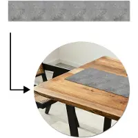 MuchoWow Tafelloper 180x30 cm - Tafelmat vinyl Patronen - Beton print - Oud - Tafeldecoratie - Tafelversiering - Keuken decoratie - Tafel versiering