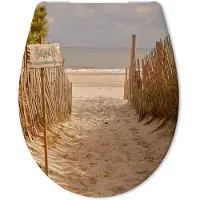 Calmwaters Original Motief - WC-bril - Zandstrand - Duroplast - Softclose - Afneembaar