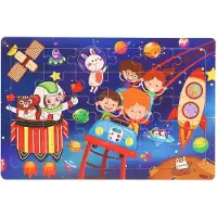 Kids Ruimte Houten Puzzel voor Kleuters - Educatief speelgoed vanaf 3 jaar - 30 Stuks
