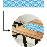 MuchoWow Tafelloper 180x30 cm - Tafelmat vinyl Cirkels - Neon - Bogen - Tafeldecoratie - Tafelversiering - Keuken decoratie - Tafel versiering