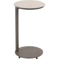 4SO Vic bijzettafel 30xH50 cm printed ceramic terre
