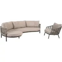 4 Seasons Outdoor Puglia chaise longue loungeset 3 delig terre Taste 4SO