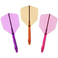 Cuesoul ROST 77 Transparent With Orange Purple Pink Logo Big Wing - Dart Flights