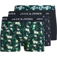 Jack & Jones Boxershorts 'JACFLAMINGO' groen / rosa / zwart / wit