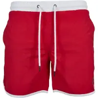 Urban Classics Zwemshorts vuurrood / wit