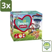 Pampers 3 x – Luierbroekjes – Pants Paw Patrol Maat 4 – 72 Luiers - Grootverpakking - Baby Luier - Luierbroek - Droge Luier - Luier Voor Baby - Luier Met Print