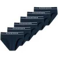 Schiesser Slip blauw / wit