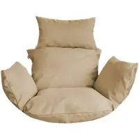 Blomster – Kussen voor hangende coconstoel – Waterafstotend – Afneembare hoes – Beige