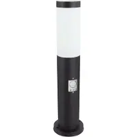 Strühm TUBER - Tuinverlichting - Staande Buitenlamp - met ingebouwdePIR Sensor - Bewigingsmelder - Luxery Staandelamp - 1 X E27 Fitting - Zwart - Metaal - 45cm