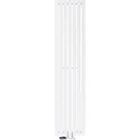 LuxeBath ECD Germany Design paneelradiator Stella middenaansluiting 370 x 1600 mm wit met aansluitset incl. thermostaat hoekwand, vlak, éénlaags, verticaal, radiator badkamer radiator badkamer verwarming
