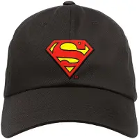 Superman Cap - Metal-Kids - Logo - voor Kinderen - zwart | Maat M