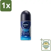 Nivea 1 x Men – Deodorant Roller – Fresh Active – 50 ml- 72 Uur Bescherming - Deodorant Roller - Zweet En Geurbescherming - Alcoholvrije Deodorant - Huidvriendelijk