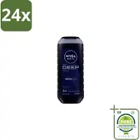 Nivea Men Douchegel Deep Clean 250 ml - Voordeelverpakking - 24 stuks - Douchegel - Diepe reiniging
