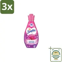 Soupline 3 x – Wasverzachter – Infinite Freshness Floral Happiness – 800 ml - Grootverpakking - Koffiezetapparaat - Koffiezetapparaat - Koffiezetapparaat