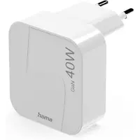 Hama 40W GaN Snellader - USB-C PD - mini - Wit