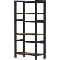 Mein-Regal Keukenplank VINTAGE, staand rek met 3 planken, metalen frame met hout, industrieel ontwerp, 40 x 18 x 78 cm, bruin-zwart