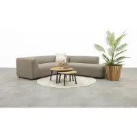 Van der Garde Tuinmeubelen Lissabon/Mindo Sunbrella (Sit&Heat) verwarmde loungeset - Taupe/Teak