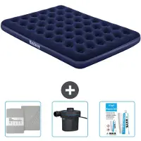 OEM luchtbed - 2-Persoons - 152 x 203 x 22 cm - Blauw - Inclusief Hoeslaken - Pomp en Reparatieset