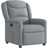 vidaXL Fauteuil verstelbaar stof lichtgrijs