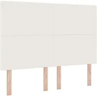 vidaXL LED Hoofdbord met hoofdeinde Crème 160 cm Corduroy stof