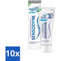 Sensodyne 10 x - Tandpasta - Rapid Relief - Gevoeligheidsverlichting - 75 ml - Gevoelige Tanden - Tandpasta - Verlichting - Snel Verlichting - Gevoeligheidsverlichting