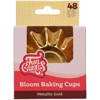 Funcakes Bloom Baking Cups - Duurzaam Gecoat Karton - Metallic Goud - pk/48