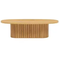 Oviala - Ovale salontafel van licht houtmelamine - Elena